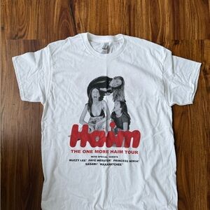 Gildan White One More Haim Tour Graphic Tee
